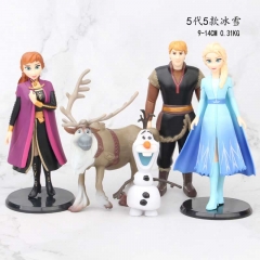 5Pcs/set Frozen Cartoon Collection Model Toy Anime PVC Figures  9-14CM