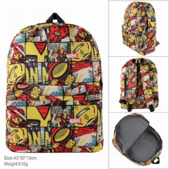 Marvel's The Avengers Iron Man Anime Cosplay Cartoon Canvas Colorful Backpack Bag