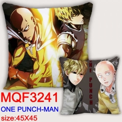 One Punch Man Cartoon Cosplay Double Side Decorative Chair Cushion Cartoon Anime Square Pillow 45X45