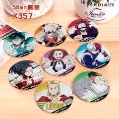Boku no Hero Academia/My Hero Academia Cartoon Pin Pattern Anime Badge Brooches Set 58MM