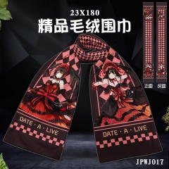 Date A Live Cosplay Cartoon For Winter Double Side velvet mink Warm Decoration Scarf