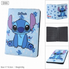 Lilo & Stitch Cartoon Multifunction Card Holder Bag PU Anime Passport Cover