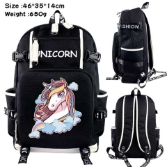 Unicorn Anime Cosplay Cartoon Canvas Colorful Backpack Bag