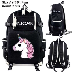 Unicorn Anime Cosplay Cartoon Canvas Colorful Backpack Bag
