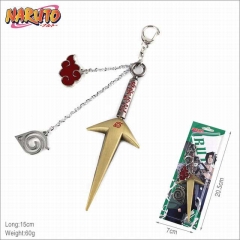 Naruto Cartoon Weapon Pendants Key Ring Decoration Anime Keychain 15cm