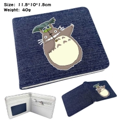 My Neighbor Totoro Denim Folding Coin Purse Anime Wallet