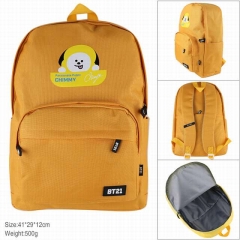 K-POP BTS Bulletproof Boy Scouts Yellow Zipper School Bag Waterproof Wholesale BT21 Anime Backpack