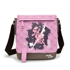 Demon Slayer: Kimetsu no Yaiba Agatsuma Zenitsu Cartoon Fashion Canvas+PU Anime Crossbody Bag Single Shoulder Bags