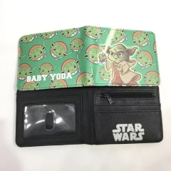 Star War Master Yoda Bifold Coin Purse Decoration Wholesale Anime Short Wallet