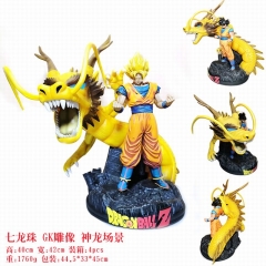 GK Dragon Ball Z Shenron with Goku Cartoon Character Collection Model Toy Anime PVC Figure