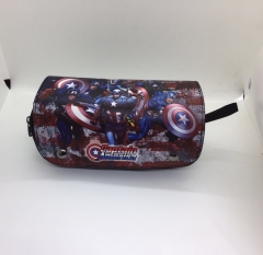 Captain America Cosplay Korean Cartoon Canvas For Student Anime Pencil Bag