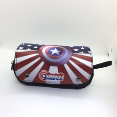 Captain America Cosplay Korean Cartoon Canvas For Student Anime Pencil Bag