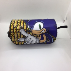 Sonic Pattern Double Layer Nylon Waterproof Pencil Bag