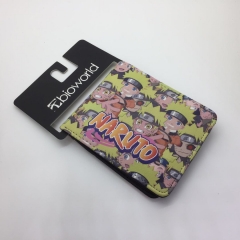 Naruto Cosplay Japanese Cartoon Zipper Folding Purse Anime Wallet