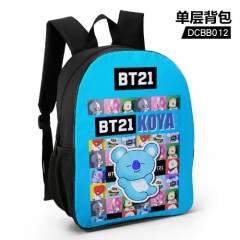 9 Styles BT21 Cartoon Custom Design Cosplay Cartoon Waterproof Anime Backpack Bag