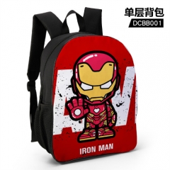 Iron Man Cartoon Custom Design Cosplay Cartoon Waterproof Anime Backpack Bag