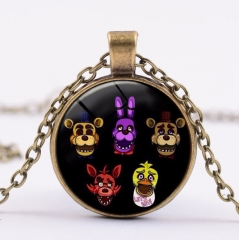 4 Styles Five Nights at Freddy's Anime Necklace（5pc Per Set）