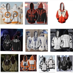 10 Styles Star War Cosplay For Adult 3D Printing Anime Hoodie Unisex Sweater