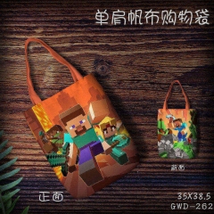 3 Styles Minecraft Anime Pattern Cartoon Cute Game One Shoulder Bag Shopping Bag