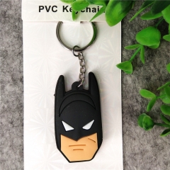 Batman Model Figure Pendant Keyring Handmade Anime PVC Keychain Cardboard Packaging