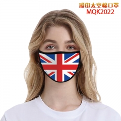 2 Styles Flag Pattern Anime Color Printed Space Cotton Mask