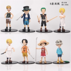 8pcs /set One Piece Manga Collection Anime PVC Figure Collection Toy