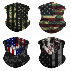 5 Styles National Flag 3D Pattern Polyester Anime Magic Turban+Face Mask
