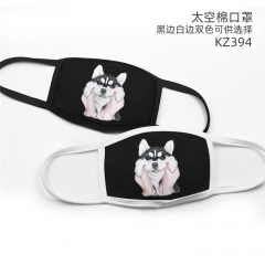 Husky Anime Mask Black /White Earloop Customizable New Style Dust-proof Mask