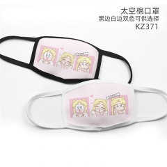 3 Styles Pretty Soldier Sailor Moon Anime Mask Black /White Earloop Customizable New Style Dust-proof Mask
