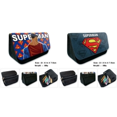 2 Styles Superman High Capacity Canvas Anime Pencil Bag