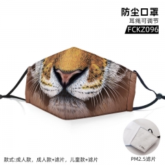 8 Styles Fashion Animal Pattern with PM2.5 Filter Customizable Adjustable Ear Straps Anime Face Dust Mask