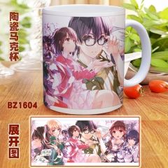 3 Styles Saekano: How to Raise a Boring Girlfriend Cartoon Color Printing Ceramic Anime Mug Cup