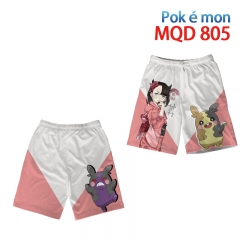 2 Styles Pokemon Cartoon Printing Anime Short Beach Pants