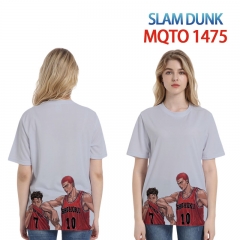 2 Styles Slam Dunk 3D Printing Unisex Short Sleeve Casual Anime T-shirt （European Sizes）