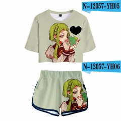 8 Styles For Adult Toilet-Bound Hanako-kun Cartoon Cosplay Polyester 3D O-neck Anime Short T-shirt and Short Pants Suit Set