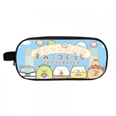 21 Styles Sumikkogurashi Cute Pattern For Student Double Layer Polyester Anime Pencil Bag