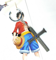 2 Colors One Piece Japanese Cartoon Decorative Anime Alloy  Keychain