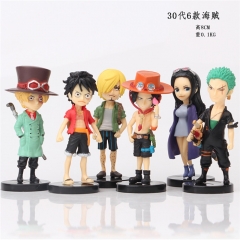 One Piece Luffy Manga Anime Figure Toys 6pcs/ Set