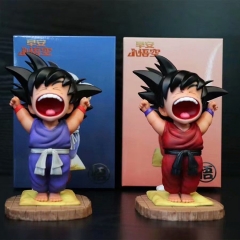 2 Styles Dragon Ball Z Child Goku Good Morning Scene Anime Figure Toy 16cm