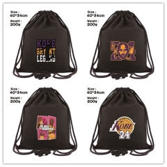 4 Styles NBA Star Kobe Anime Canvas Drawstring Bag