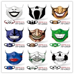 21 Styles Face Logo Anime Mask Space Cotton Anime Print Mask