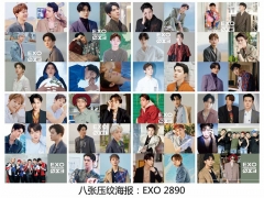 K-POP EXO Decorative Wall Collection Printing Paper Anime Poster (Set)