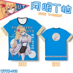 3 Styles Re: Dive Cosplay Cartoon Print Anime Short Sleeves Style Round Neck Comfortable T Shirts