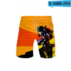 10 Fashion Styles My Hero Academia Cartoon 3D Printing Unisex Anime Short Beach Pants