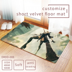 2 Sizes NieR: Automata Game Pattern Short Velvet Material Anime Carpet Floor Mat