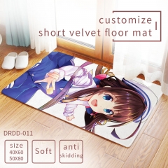 2 Styles 2 Sizes Ryuoh no Oshigoto Cartoon Pattern Short Velvet Material Anime Carpet Floor Mat