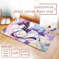 2 Sizes Blend·S Cartoon Pattern Short Velvet Material Anime Carpet Floor Mat