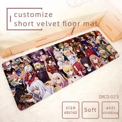 2 Styles Fate/Extra Cartoon Pattern Short Velvet Material Anti-skidding Anime Carpet Long Floor Mat 60*160CM