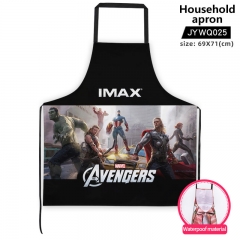 Marvel's The Avengers Movie Cosplay Pattern For Kitchen Waterproof Material Anime Household Apron