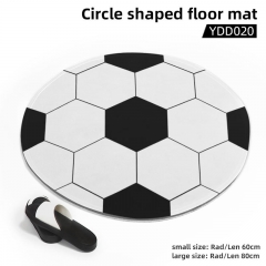 2 Sizes Fashion Football Circle Shaped Anime Floor Mat Carpet